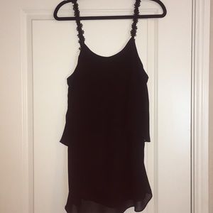 Black chiffon dress